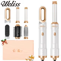 UKLISS Hair Dryer & Styler 6 in 1, Auto Curling Air Brush with Round Brush Hairdryer