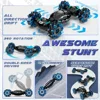 4WD RC Drift Car Off Road 2.4G Radio Remote Control Light Stunt Car 360° Rotating Climbing Car Toy for Christmas Children's gift 3