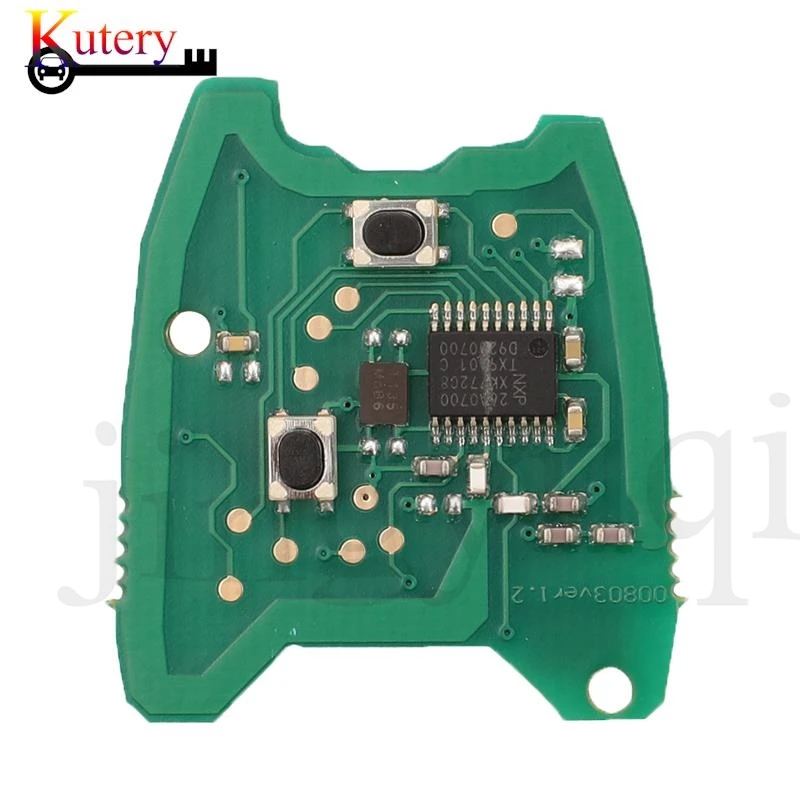 jingyuqin Remote Car Key Circuit Board For Peugeot 106 206 207 306 307 Citroen C1 C2 C3 C4 Picasso 433MHZ ID46 PCF7945 2Buttons