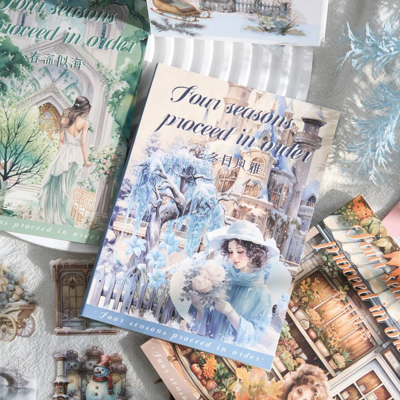 20 Fogli, Libro di Adesivi per Giardino, Materiale per Scrapbook, Adesivi Decorativi Estetici per Quaderni, Custodie per Telefoni, Diari e Cancelleria - immagine 2