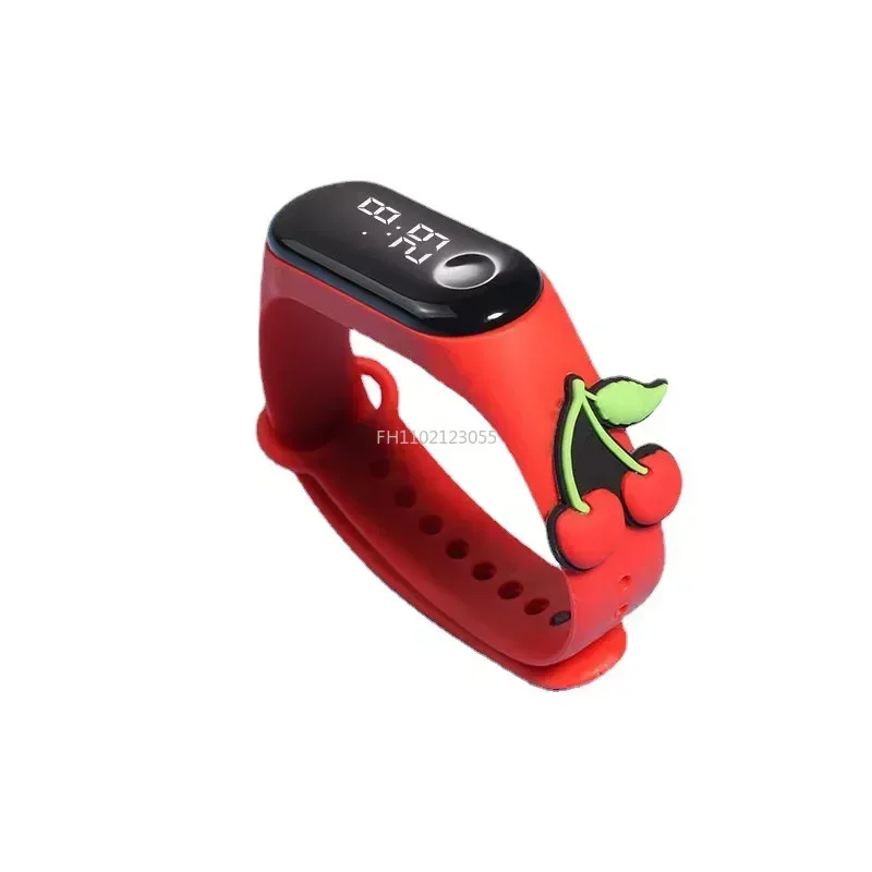 Fashion Children Electronic Watch Luminous LED Fruit Sports Bracelet Girls Boys Watches Electronic Silicone Wrist Watch for Kids 6