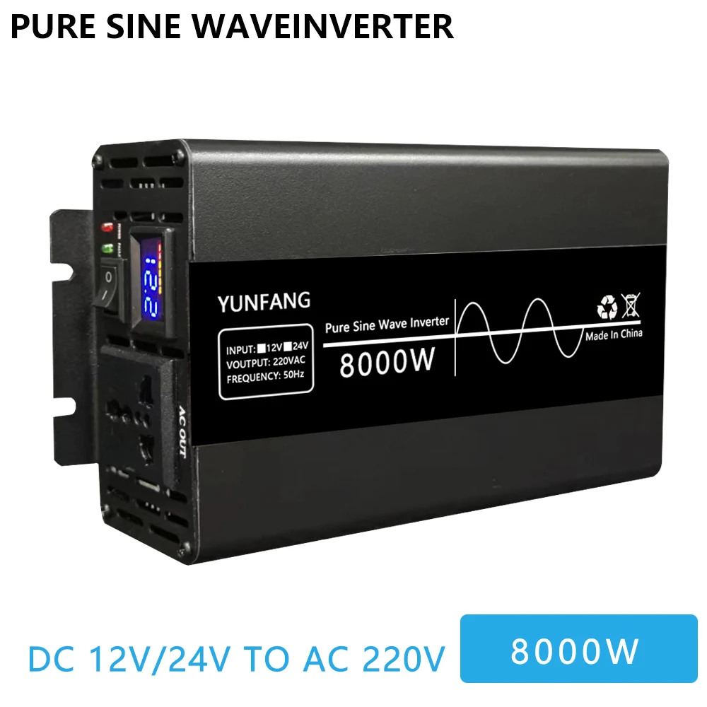 220V Pure Sine Wave Inverter 12v/24v 5000W 8000W Portable Power Bank ...