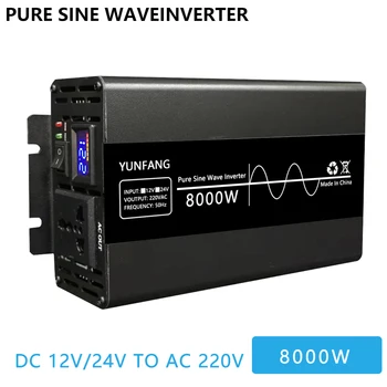220V Pure Sine Wave Inverter 12v/24v 5000W 8000W Portable Power Bank Converter Solar Inverter Solar Car Converter