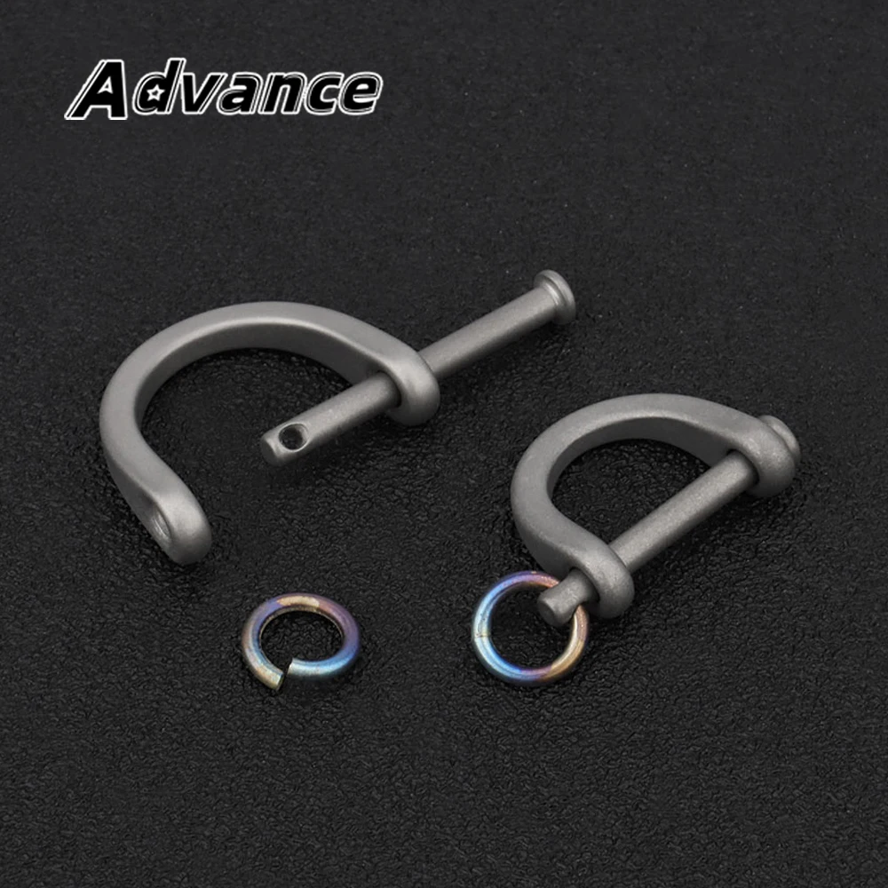 Portable Titanium Alloy Horseshoe Buckle D-shaped Waist Buckle Car Key Ring Accessories Pendant EDC Outdoor Tools