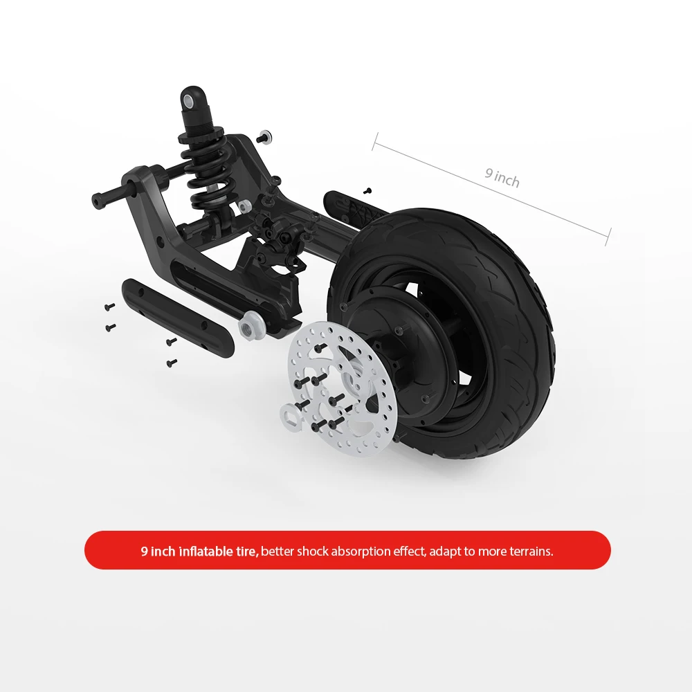 1000W Dual Motor Off-Road Scooter 20Ah Foldable Two Wheel Electric Scooter