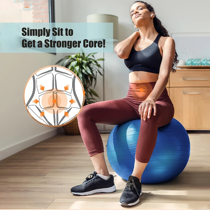 Yoga Ball Exercise for Working Out Birthing Ball Balance Stability Fitness for Pilates Core Training Physical Therapy Stretching