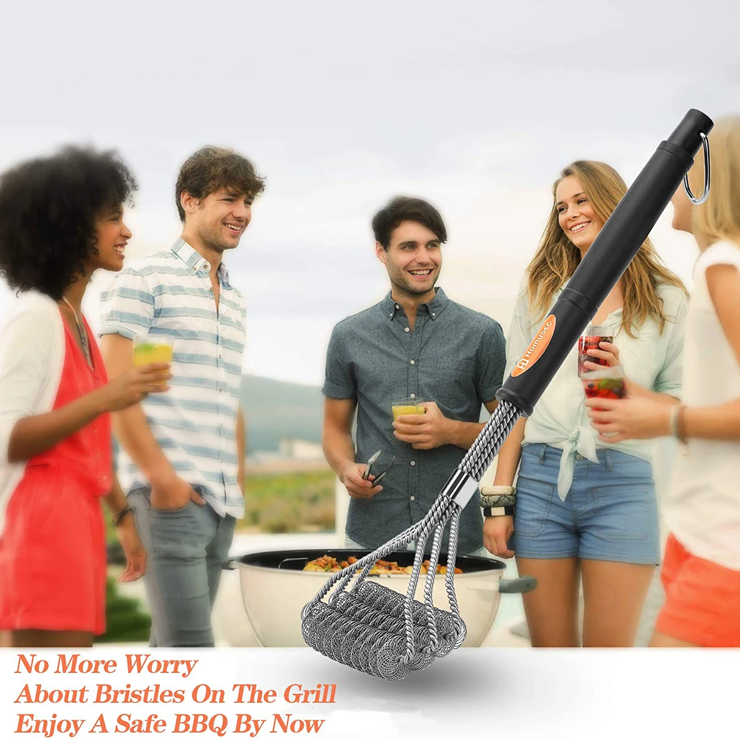 Barbecue Accessorie Grill Brush Cleaning Brushes Barbecue Cleaning Tools Stainless Steel Wire Bristles Clean Brushes Non-stick Stains Grease Kitchen BBQ Tools