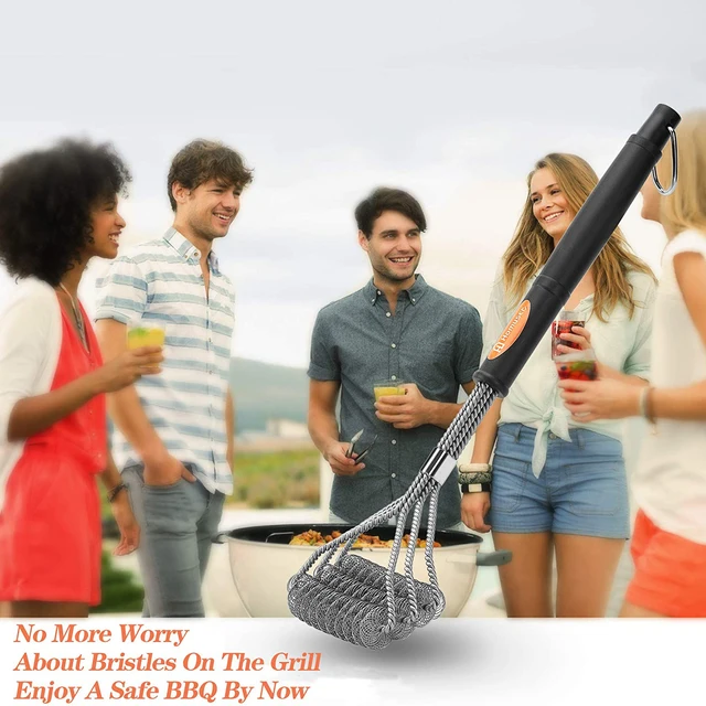 Barbecue Accessorie Grill Kefe Rozsdamentes Acél Huzal Sörték Tiszta Kefék Nem Tapadók Foltok Zsír Konyhai Bbq Szerszámok - Image 5