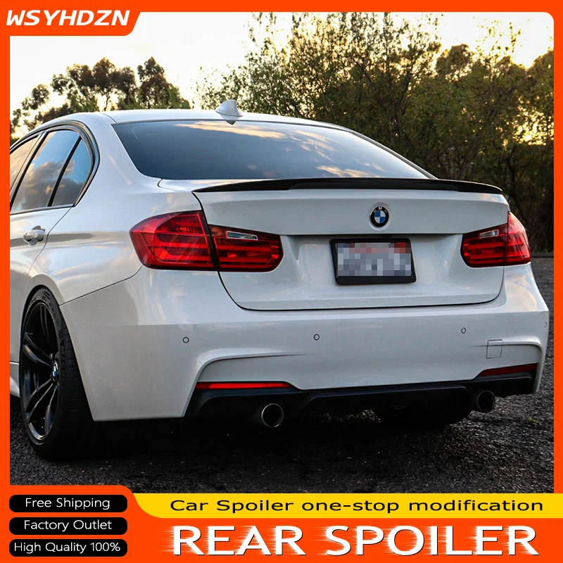 

F30 P Style Rear Spoiler For BMW F30 F35 320i 320li 325li 328i ABS Rear Wing Lip Trunk Spoiler By Carbon Fiber Matte Black White