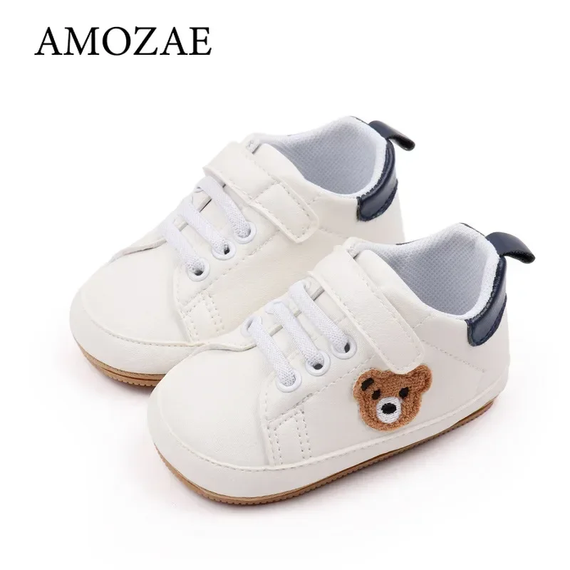Toddler First Walker Baby Shoes Cute Bear Sneakers for Kids Boys Girls Multi-Color Crib Baby Moccasins Casual Shoes 3