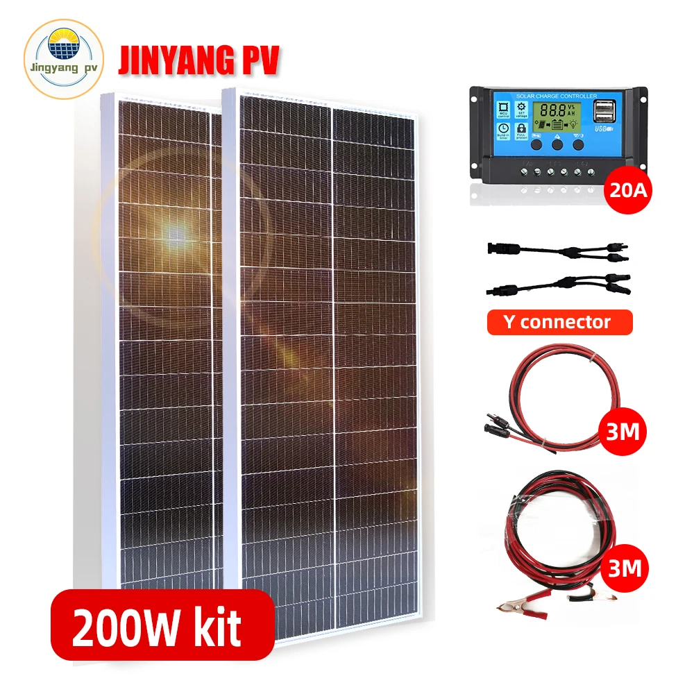 Solar Panel 100W 200W 140W 280W Rigid Glass Solar Panel 12V24V