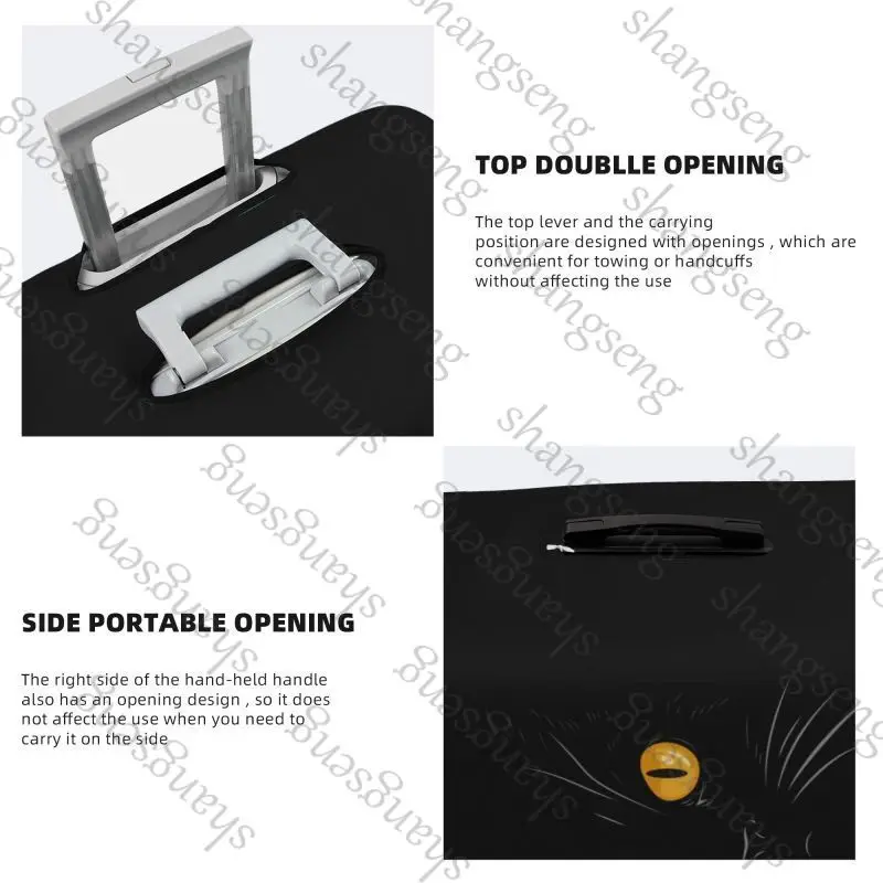 Luggage Cover Black cat eyes animal Thicken Luggage Cover Elasticity Trolley dust cover Suitcase Protection Cover Suitcase Case