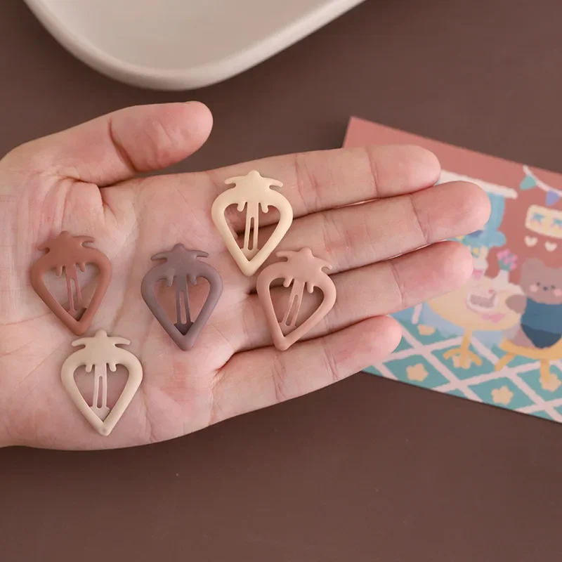 Hair Clips Frosted Simplicity Hairpins for Girls Star Oval Triangle Square Snap Hair Clips 10 Pcs