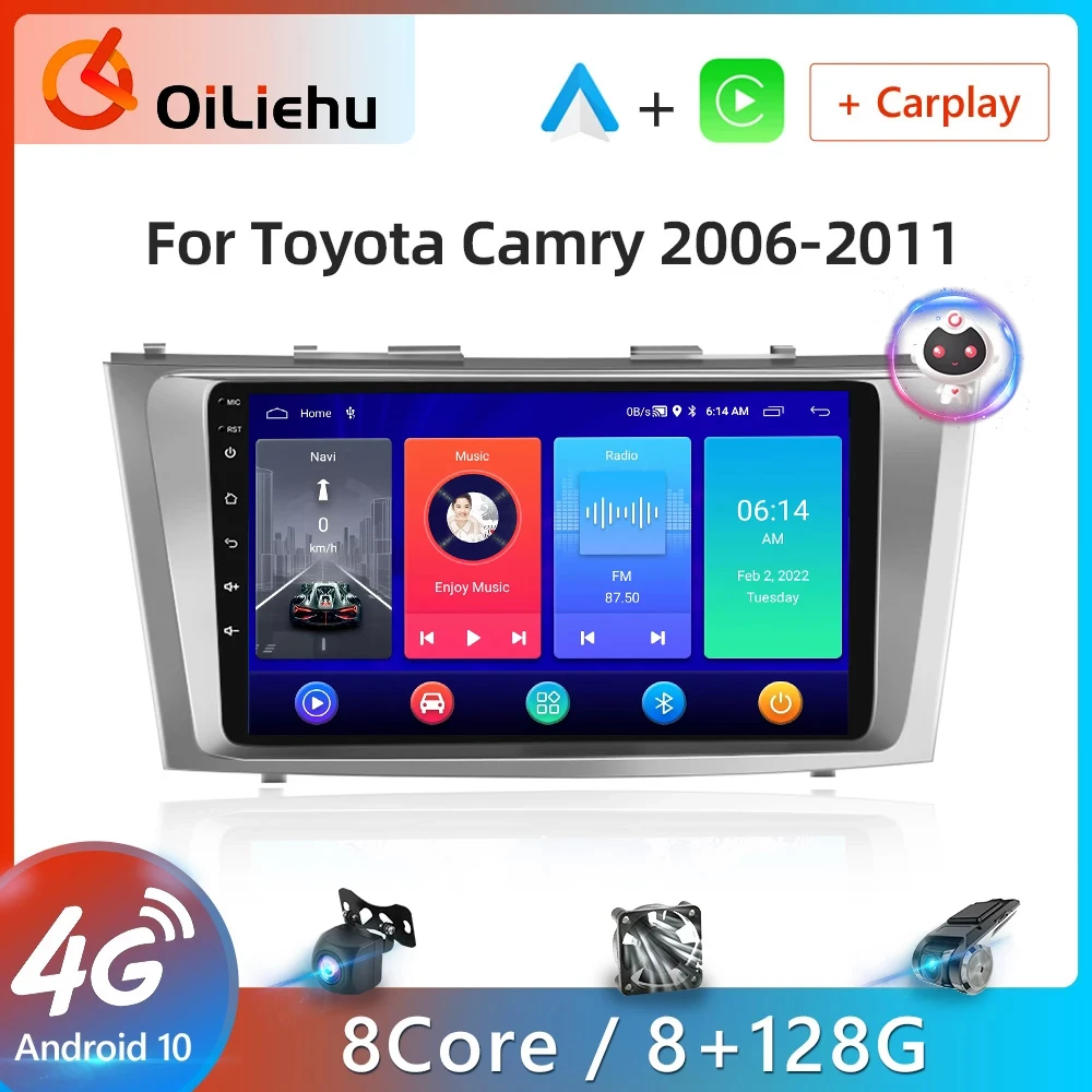 2+64GB Android Autoradio Pour Seat Leon 2005-2012(Left-Hand Drive), 9 Pouces Ecran Tactile Wireless Carplay Android Auto Poste Radio Voiture Bluetooth Caméra De Recul,Radio Avec GPS WiFi EQ FM RDS