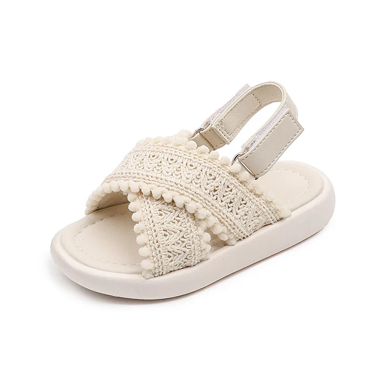 Girls Summer Beach Shoes Ethnic Style Kids Casual Sandals Soft Sole Fashion Children Retro Princess Shoes 2026 Summer New - 5