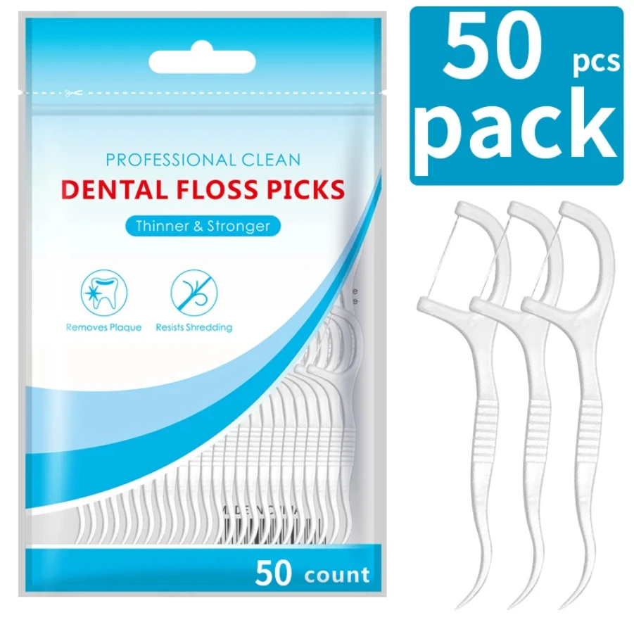 Dental Floss Stick, Dental Floss Sticks, Dental Floss, Dental Cleaning Tools 600/300/150/50pcs Ultra-Fine Toothpicks