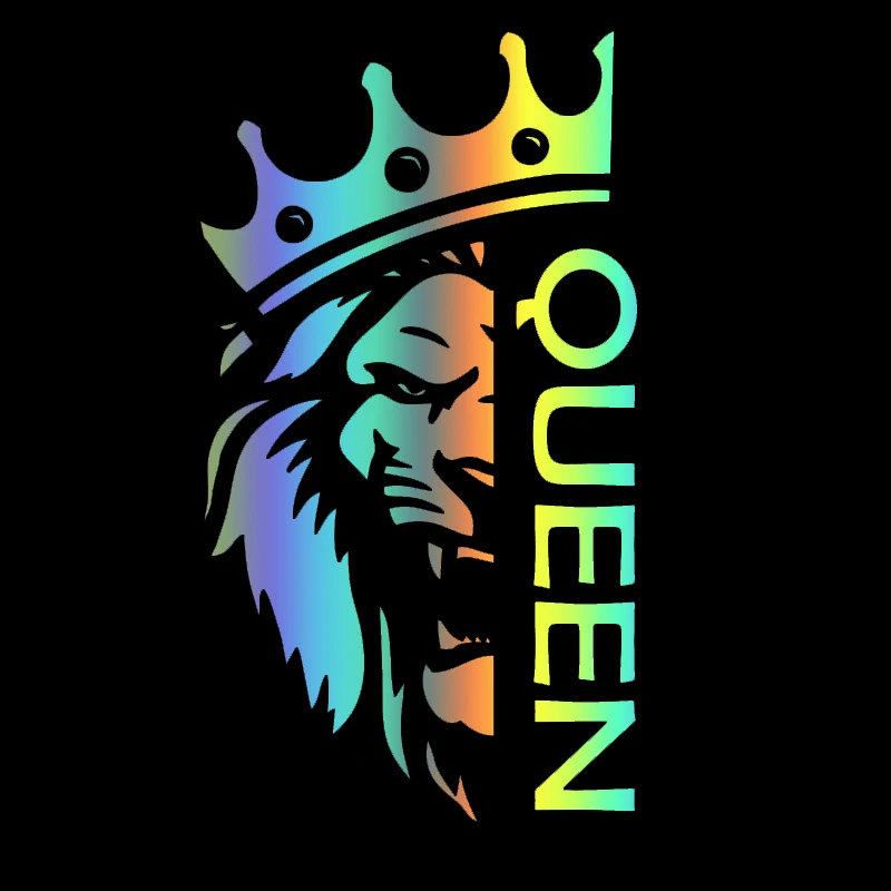 Regal Lion Vinyl Car Sticker - Waterproof Auto Decor