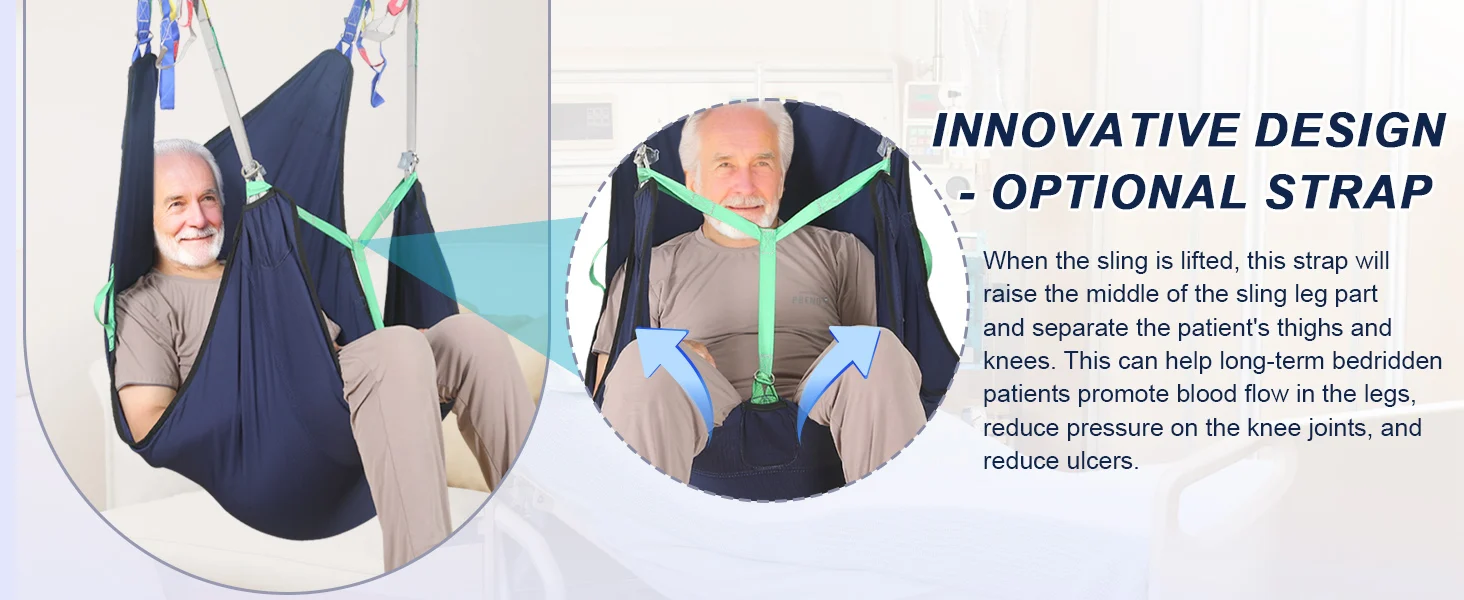 Ehucon Weicher Ganzkörper-Patientenlifter, Komfortabler Sitz-Transferheber für Ältere und Behinderte, Hoyer-Stil Hilfsmittel SWL 230kg – Detail 2