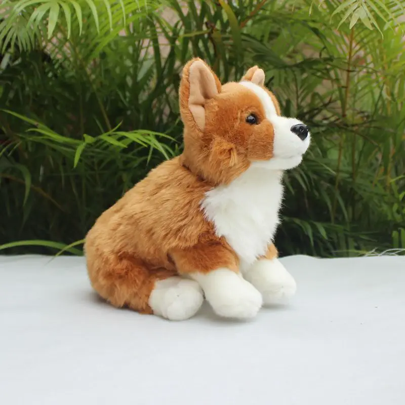 

Simulation Corgi Puppy Dog Doll Plush Toy Doll Doll Children Friend Birthday Cute Gift L 28CM