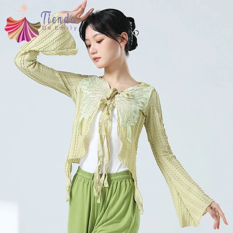 

Classical Dance Practice Clothes Women's New Shape Modern Dance Texture Sense Sweet Pure Desire Wind Butterfly Adult Cardigan