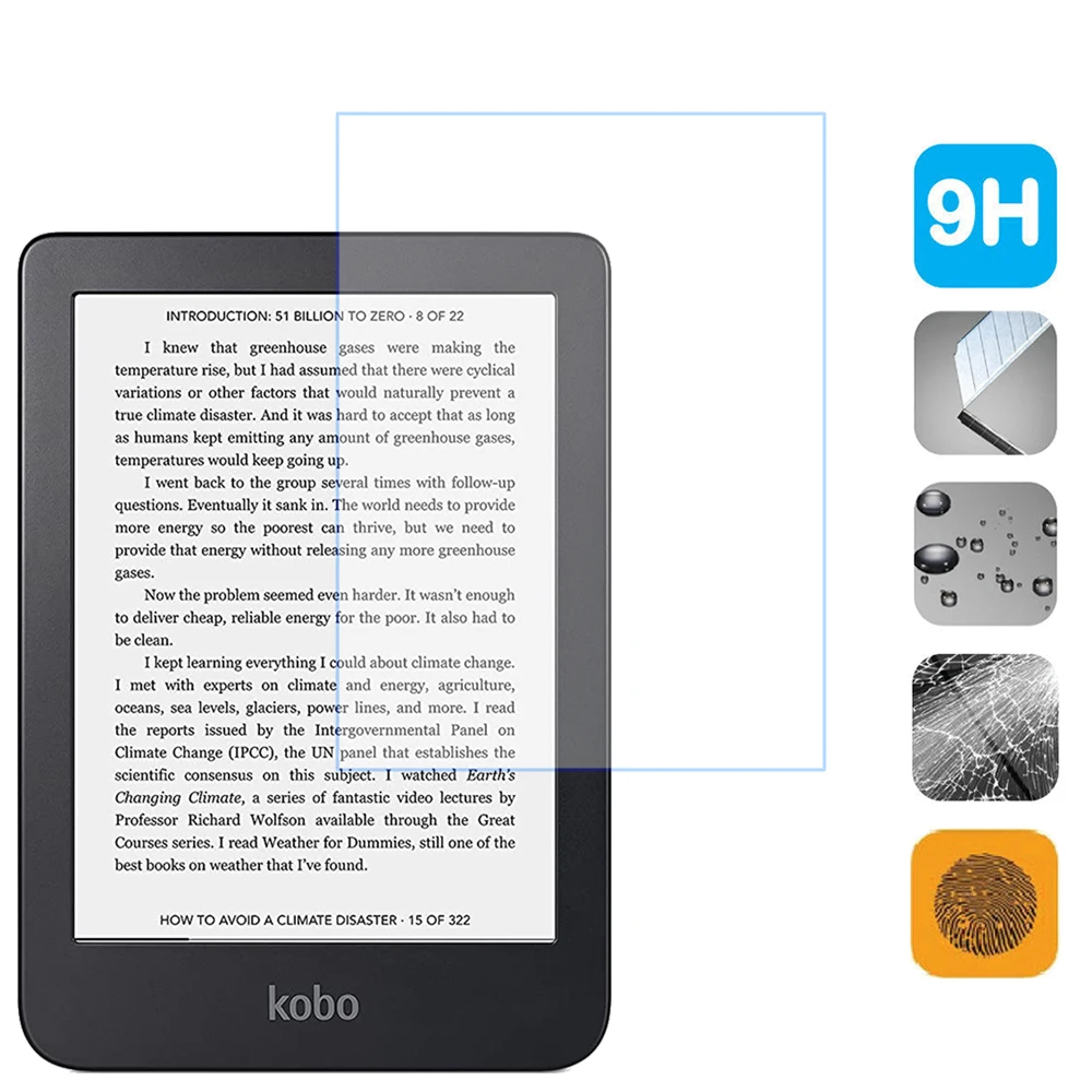 Vidro Temperado Protetor de Tela para Kobo Clara 2e Polegadas 2023 Tablet Clear Protective Film Screen Guard Pcs - Imagem 6