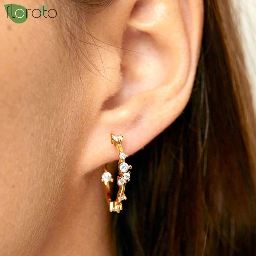 Женские серьги-гвоздики из серебра