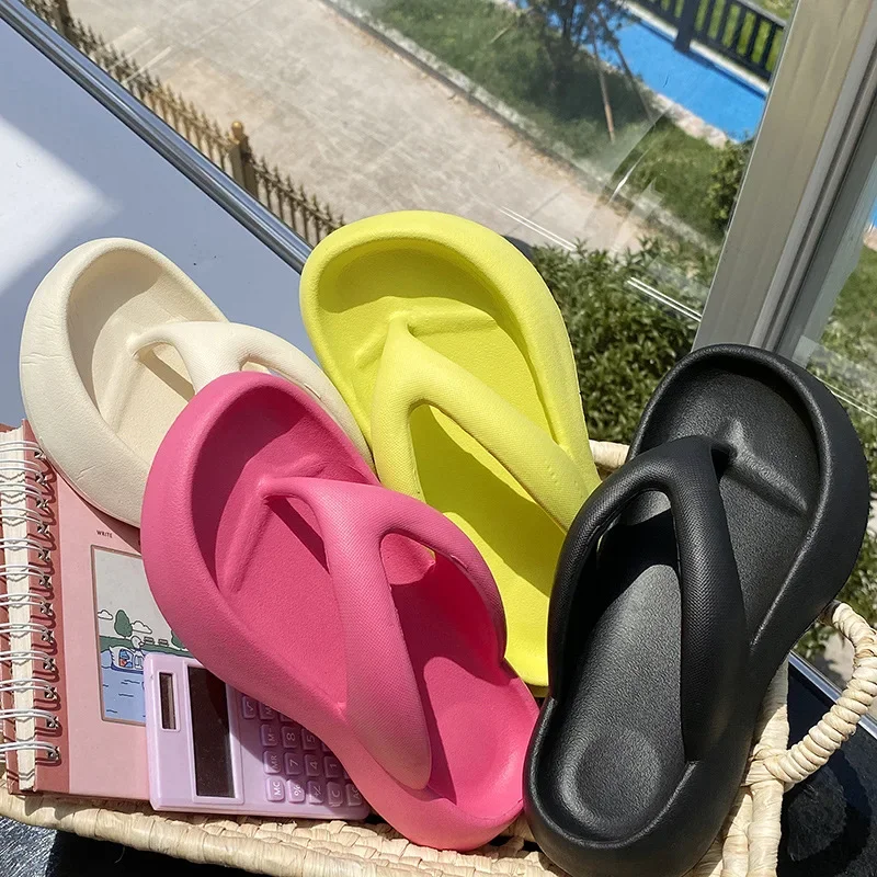 

Women's Flip Flop Platform Comfortable Non Slip Indoor Outdoor Candy Color Slippers Vacation Beach Shoes Shower Slippers Women