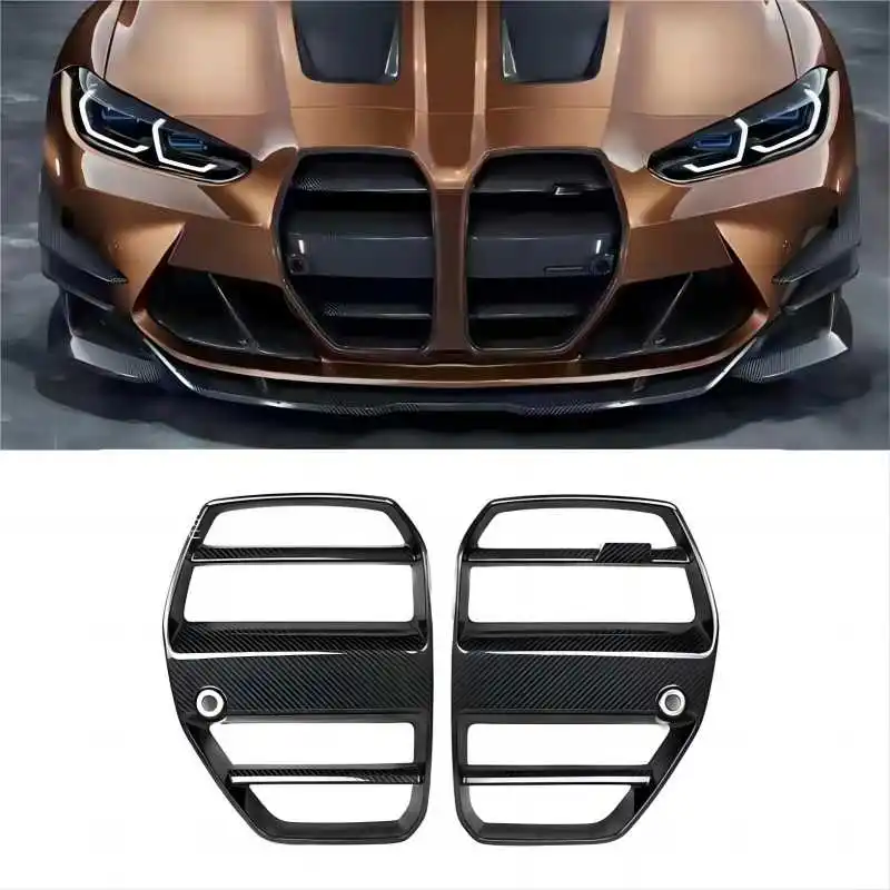 

Dry Carbon Fiber ST Style Front Bumper Grille FRP Racing Grills For 2021+ BMW M3 M4 For 3 Series G80 4 Series G82 G83
