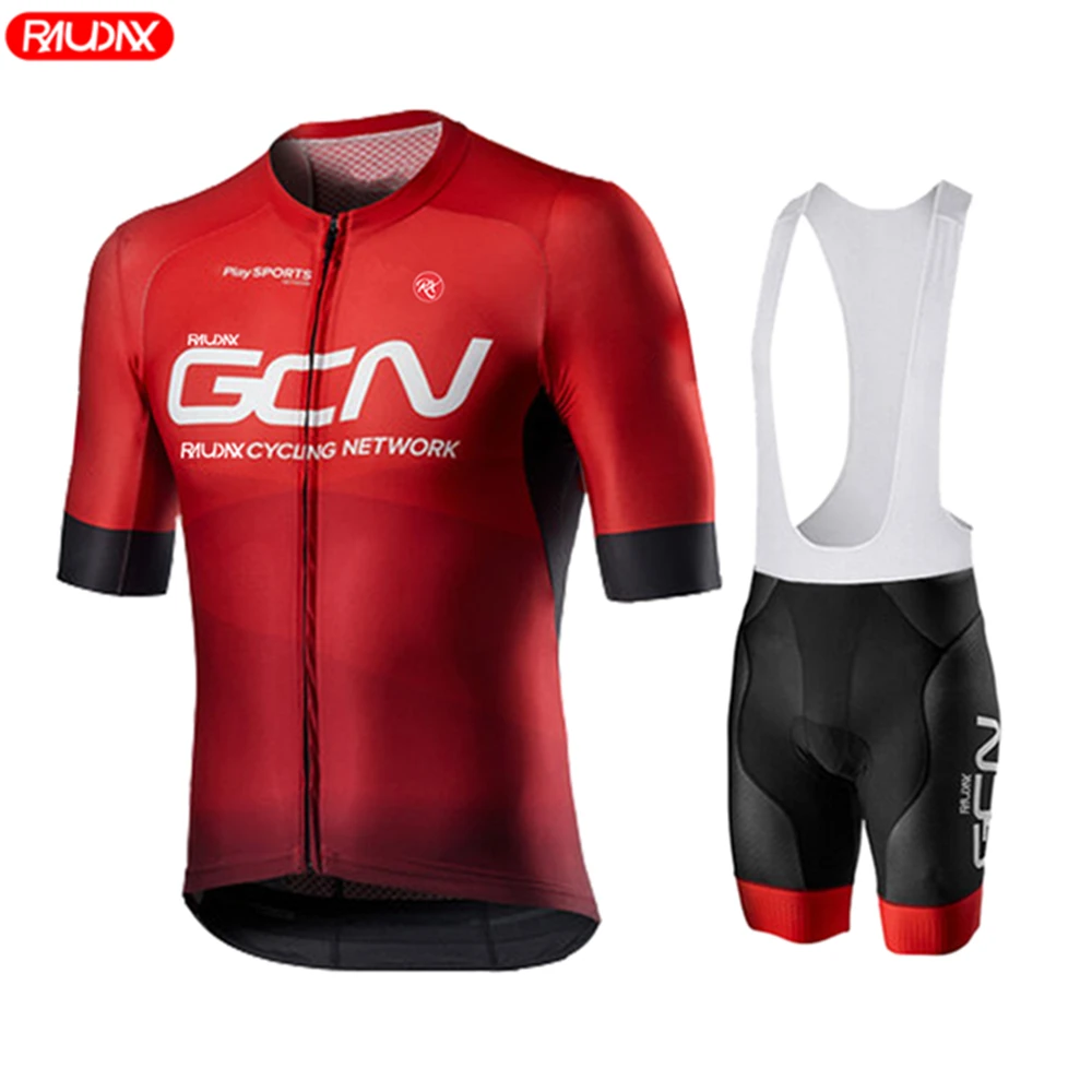 2024 Raudax Gcn Summer Short Sleeve Jersey Breathable Road Bike Uniform MTB Shirt Bicycle Men Cycling Clothing Set Ropa Ciclismo 2