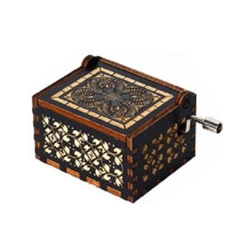 Classical Hot Wooden Hand Crank Music Box Godfather Theme Classical Chirstmas Valentines Day Birthday Gift carousel music box music box