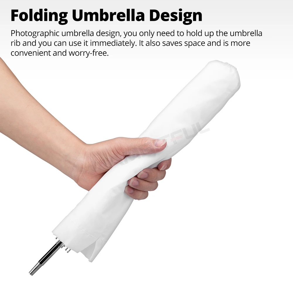 Camera Accessories Godox 37" / 94cm White Folded Diffuser Soft Umbrella AD-S5 For Godox Witstro AD200 AD180 AD360 AD360II Flash Speedlite
