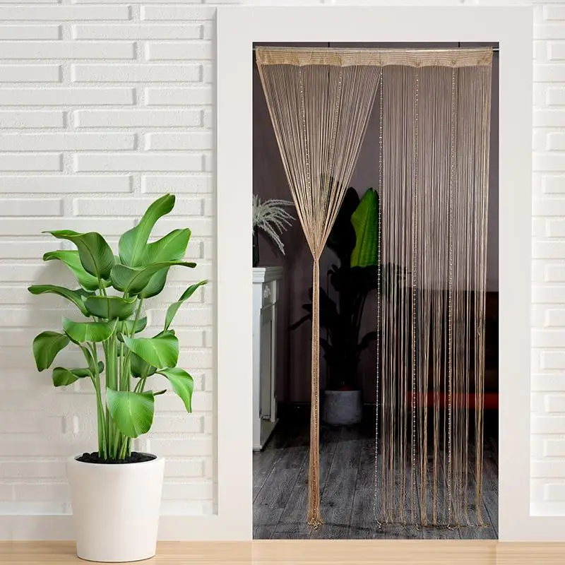 Divisorio per porta con tenda con frange di perline per soggiorno, camera da letto, decorazioni per feste di nozze, tende con nappe fatte a mano fai da te, decorazioni per la casa - immagine 3