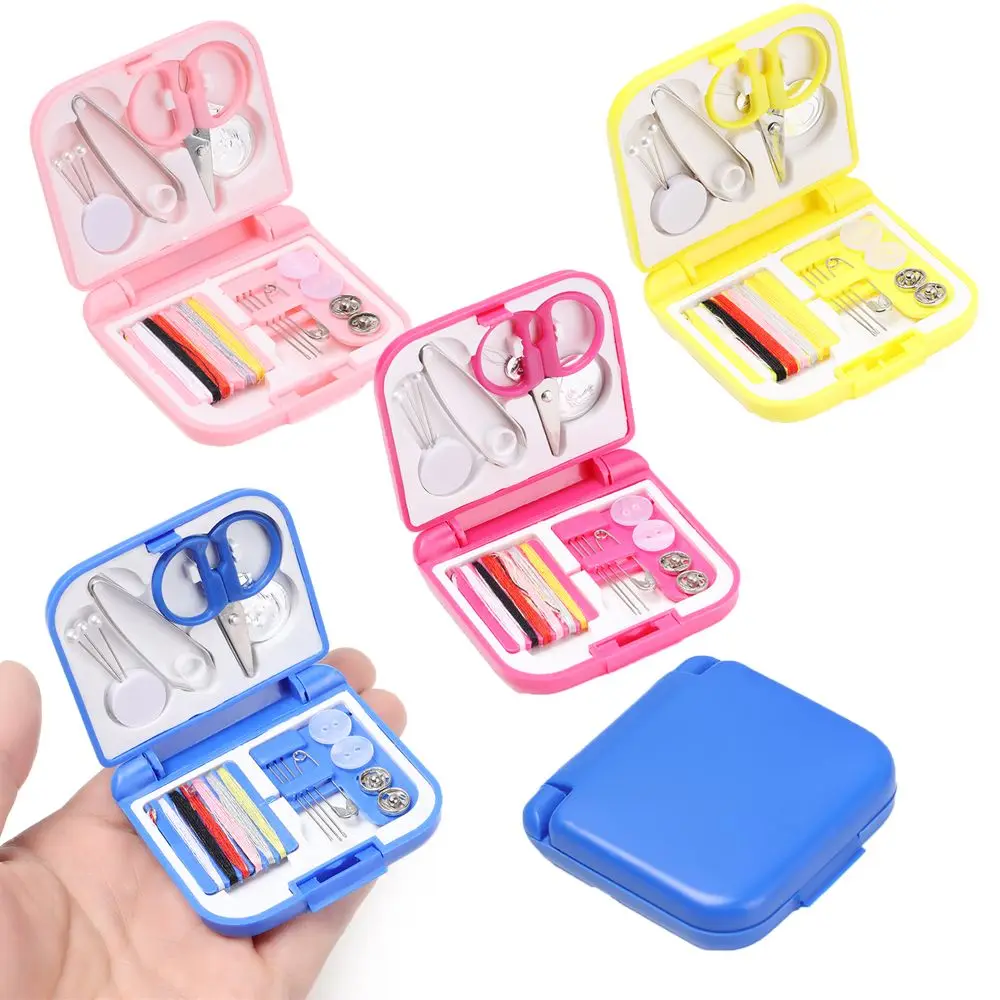 Mini Sewing Kit Portable Home Travel Sewing Box Needle Threads Box Set DIY sewing Accessories