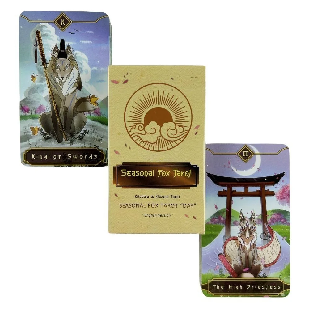 Seasonal Fox Tarot Cards For Beginners And Understanding Meanings On Them Edition Oracle Board Playing Table Games 6