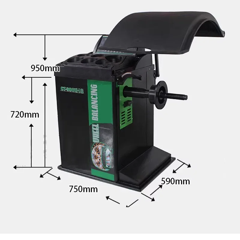 CT9901HS Fully Automatic Tire Balancing Machine Dynamic Balancing Instrument Infrared Automatic Point Findin, Braking