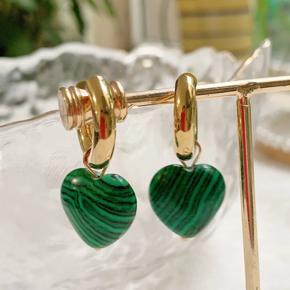 The Undecided® Emerald-Heart Studs