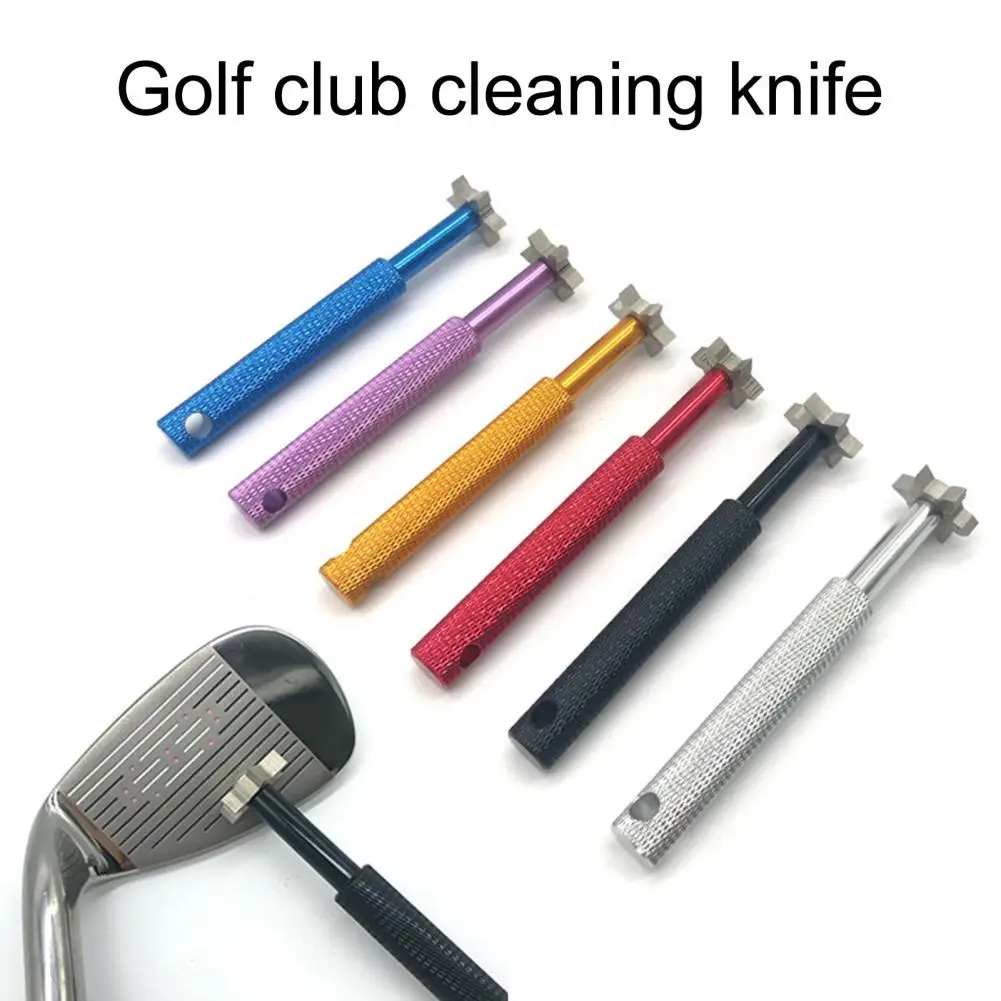 1 Set Golf Club Sharpening Tool With 6 Heads Compact Size Sharpener Reusable 6-Tip Golf Club Re-Grooving Cleaning Tool 4