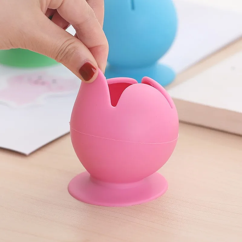 Silicone Parts Organizer Handmade Suction Cup Waste Collector Anti-slip Anti-fall Storage Bin for Handcraft Accessories