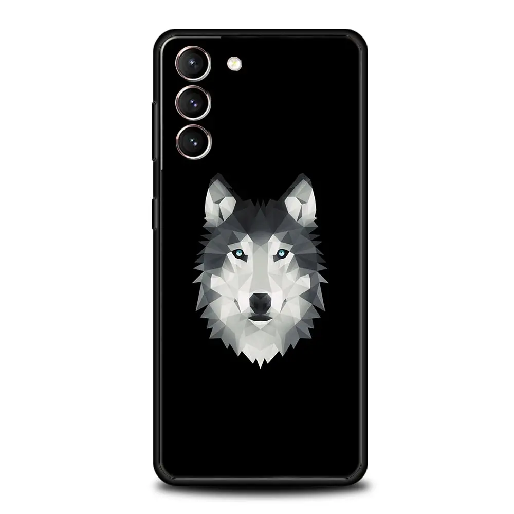 Wild Wolf Soft Silicone Black Phone Case Cover