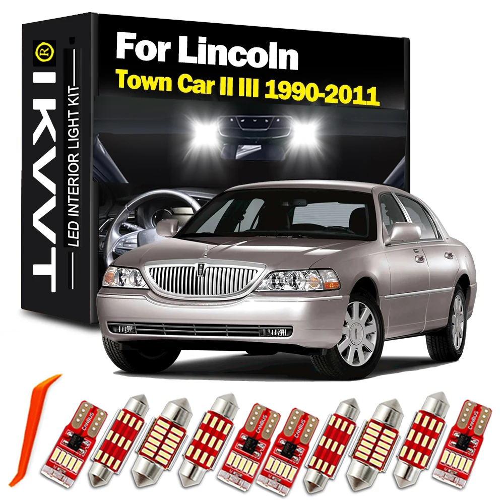 Ikvvt Canbus Lampada Da Interno Per Lincoln Town Car Ii Iii 1990-2006 2007 2008 2009 2010 2011 Lampadine Per Auto Led Interior Map Dome Light Ki