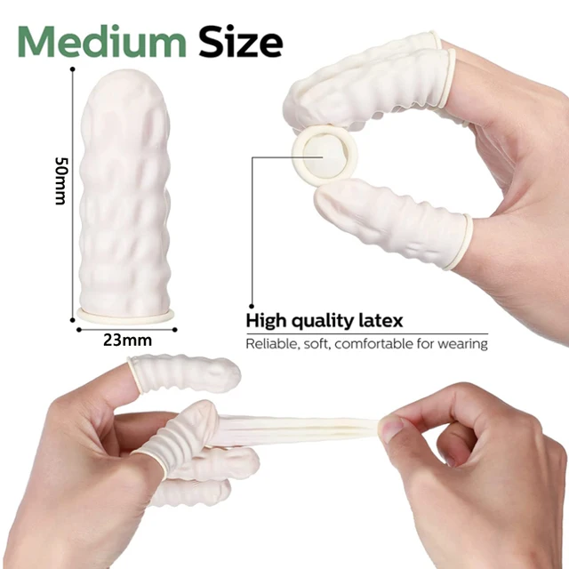 100-300Pcs Eldobható Ujjhegyek Védőkesztyűk Természetes Gumi Nem Csúszásgátló Anti-Statikus Latex Ujjkek És Tartós Szerszám - Image 2