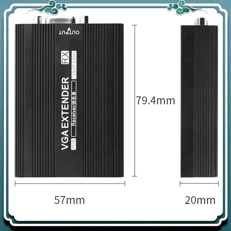 150M VGA 네트워크 익스텐더 RJ45 VGA 익스텐더 오디오 송신기 수신기 POE 전원 공급 장치 US 플러그 1Set
