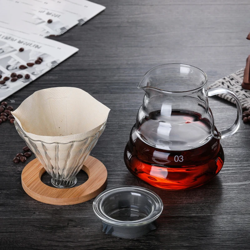 Coffee Pot 300/500/700ml coffee maker,coffee pot,coffee kettle Glass With Filter Drip Brewing Hot Brewer Cloud Shaped Kettle Coffee Brewer Utensils Clear Teapot