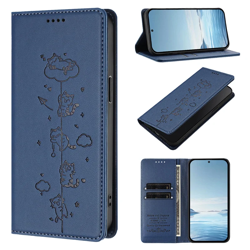 Magnetic Leather Flip Stand Wallet Case with Back Cover in Elegant Design