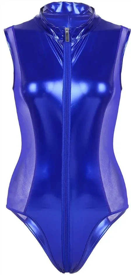 

Sexy Zipper One-Piece Pu Sexy Lingerie