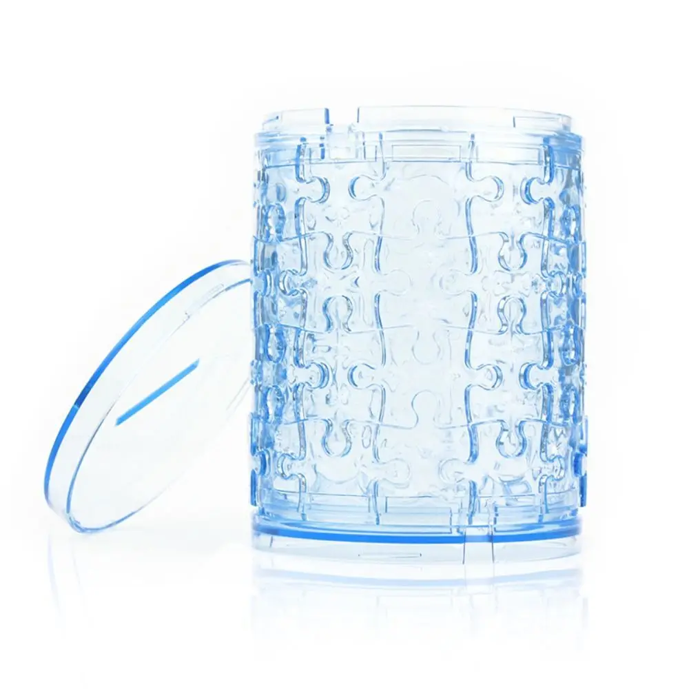 

Cosmetic Holder Puzzle Pen Holder Desktop Storage Large Capacity Pen Pencil Brush Stand Multifunctional Dreamy Crystal