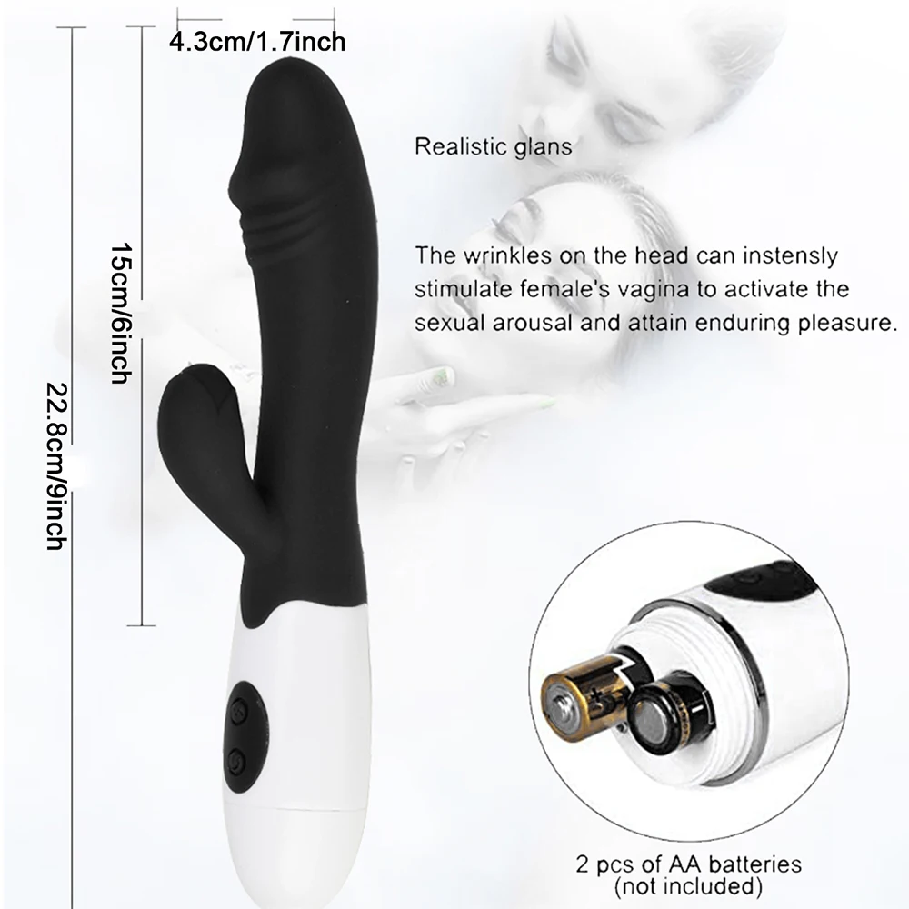 Rabbit Vibrator Powerful for Women Clitoris Stimulator G Spot Silicone Dildo Massage Sex Toys Adult_voghion.com