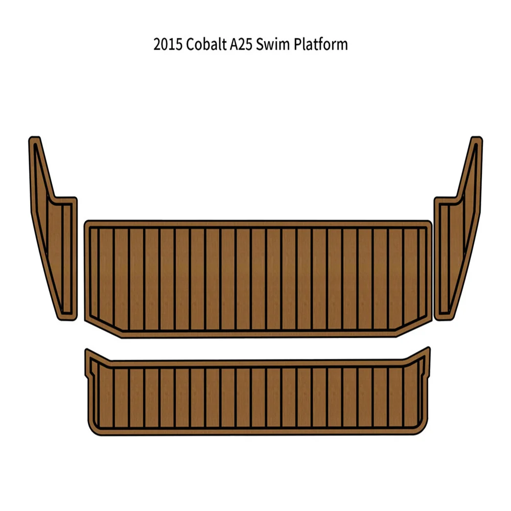 

2015 Cobalt A25 Swim Platform Step Pad Boat EVA Foam Faux Teak Deck Flooring Mat