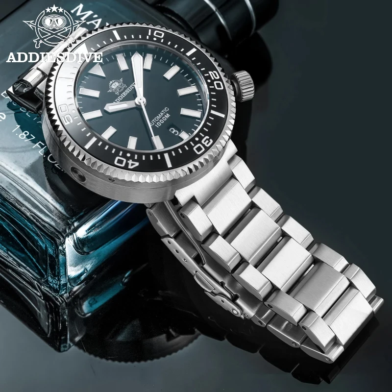 ADDIESDIVE 1000m Diver Watch NH35 Automatic Sapphire Mechanical Men's Watch Stainless Steel BGW9 Luminous Diving Wristwatch