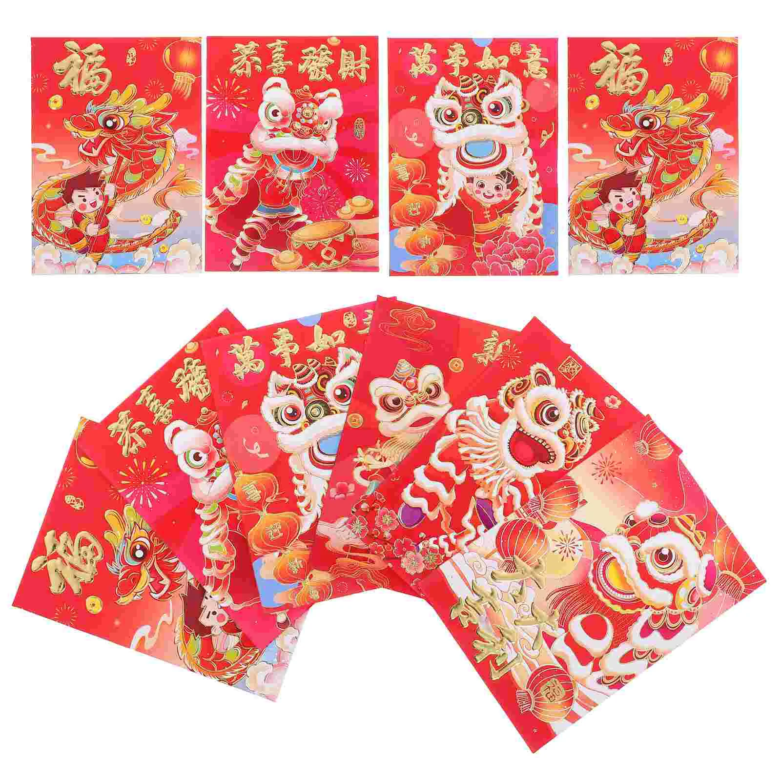 60 Pcs Cartoon Snake Red Envelopes Chinese New Year Lucky Money Packets Paper Envelopes